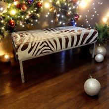 Load image into Gallery viewer, Vintage Zebra Bench
