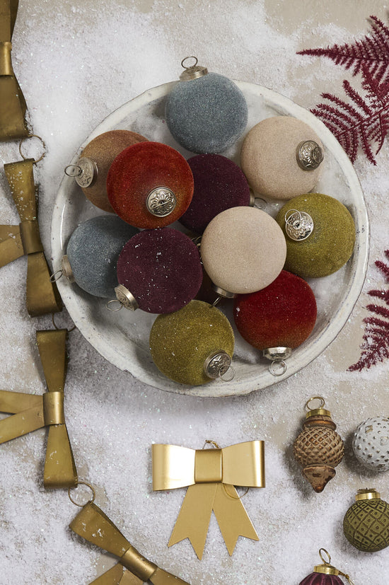 Rich Velvet Jewel-Tone Ornaments