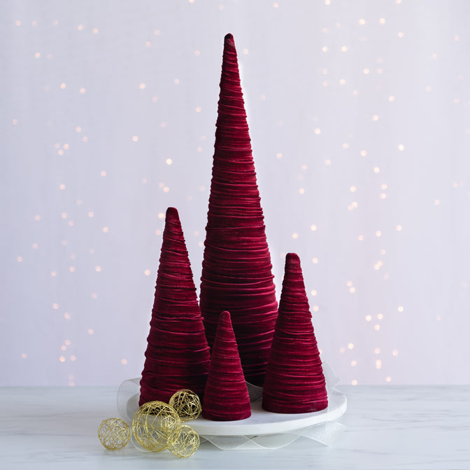 Handmade Velvet Holiday Trees