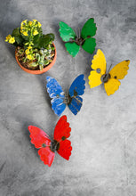Load image into Gallery viewer, Recycled Metal Butterfly Wall Art Sculptures
