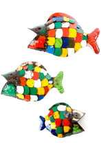 Load image into Gallery viewer, Colorful Recycled Metal Fish Wall Art Sculptures
