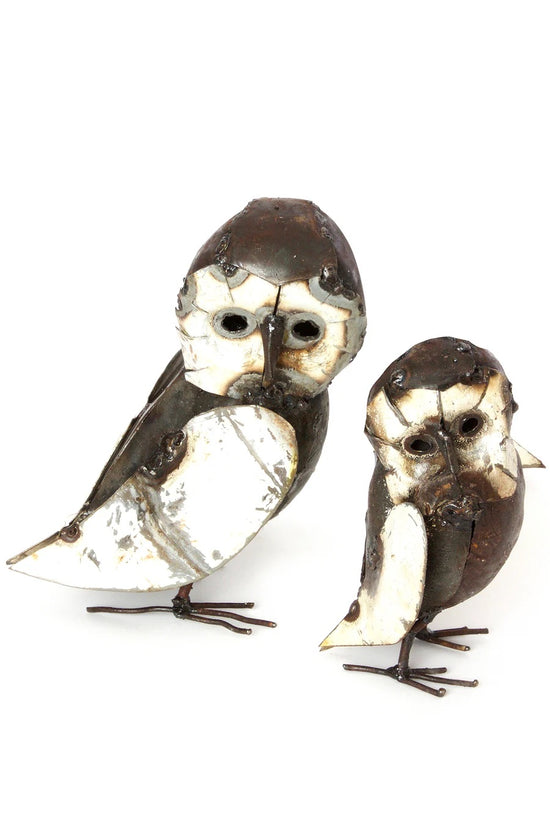 Recycled Metal Curious Owl