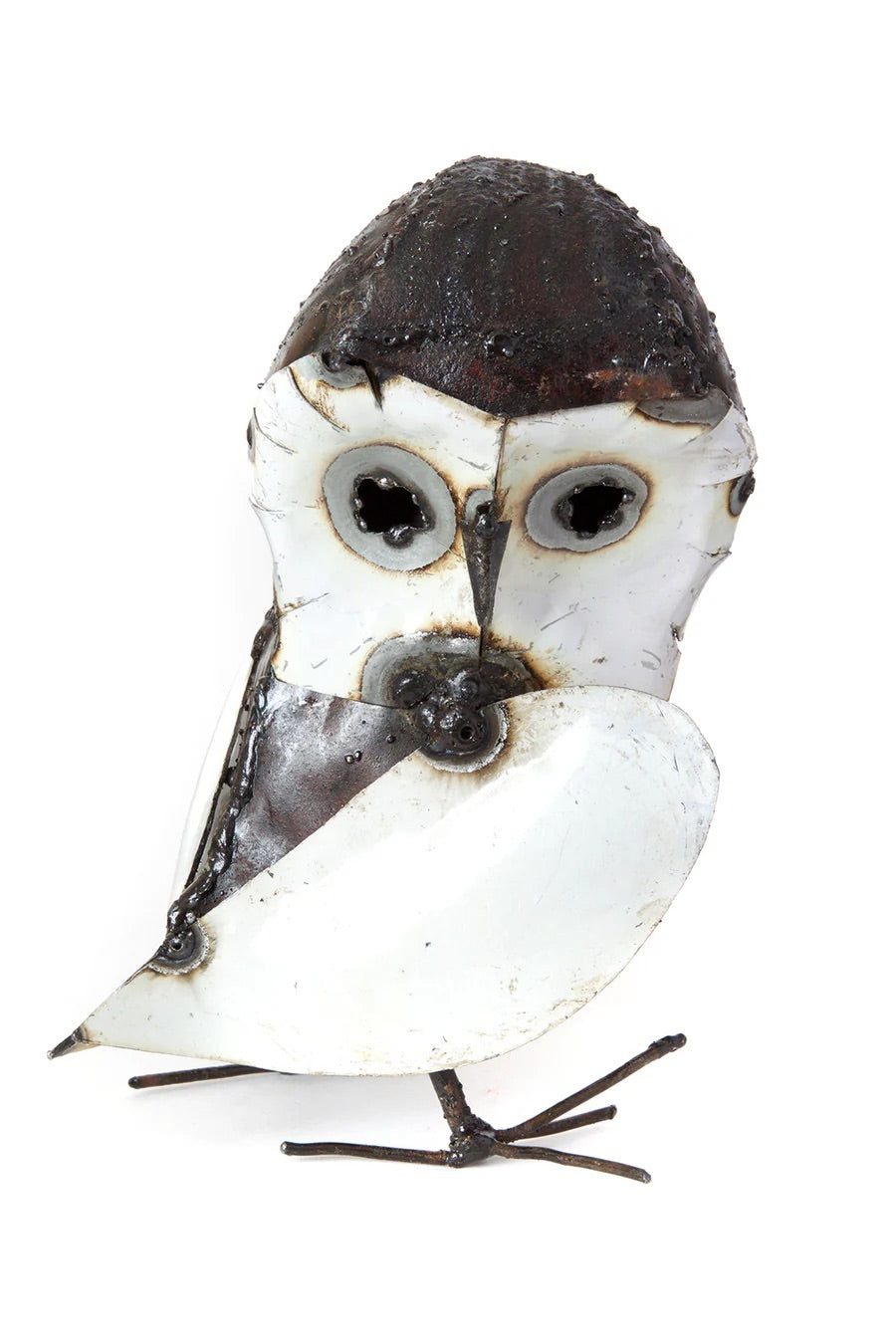 Recycled Metal Curious Owl