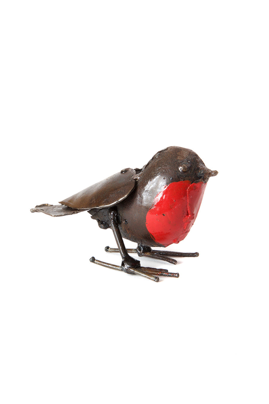 Colorful Recycled Metal Robin Sculptures