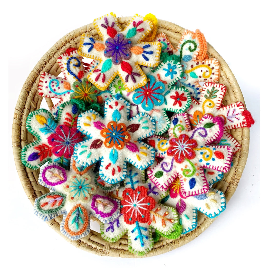 Snowflake Embroidered Ornaments