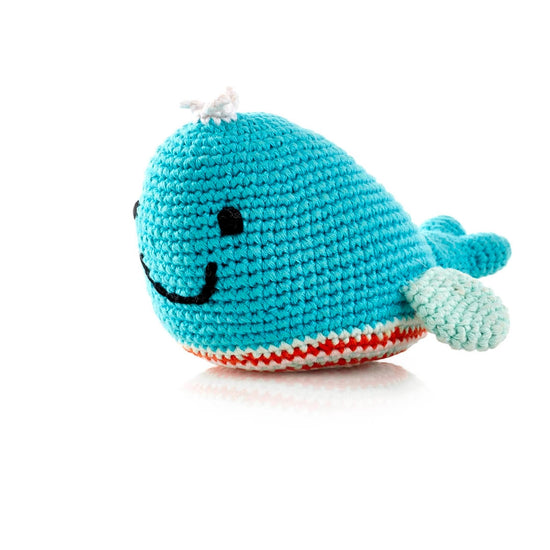 Deep Turquoise Whale Rattle