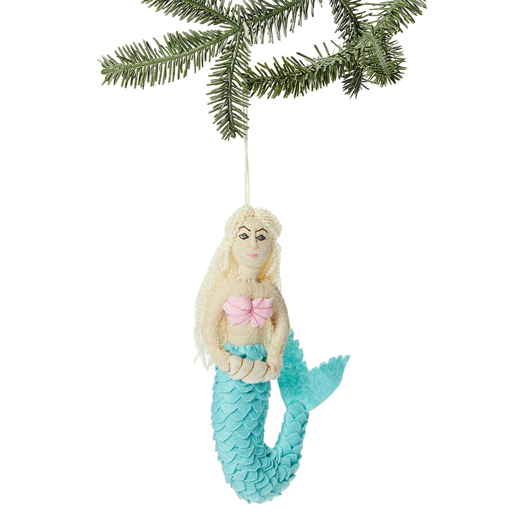 Blonde Mermaid Ornament