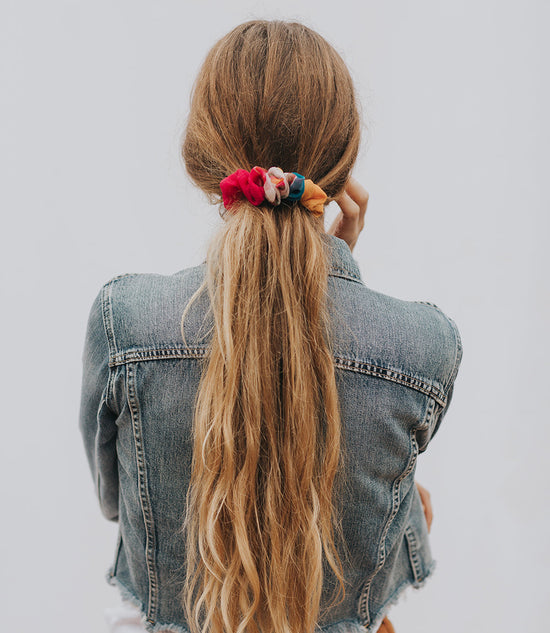 Upcycled Sari Scrunchies