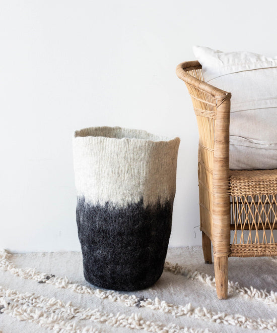 Eclipse Black Bottom Floor Vase