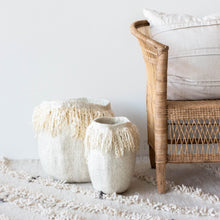 Load image into Gallery viewer, Fringed Skirt Mohair Basket
