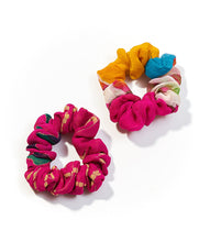Load image into Gallery viewer, Upcycled Sari Scrunchies
