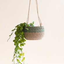 Load image into Gallery viewer, Natural + Sage Hanging Planter - Hanging Bin
