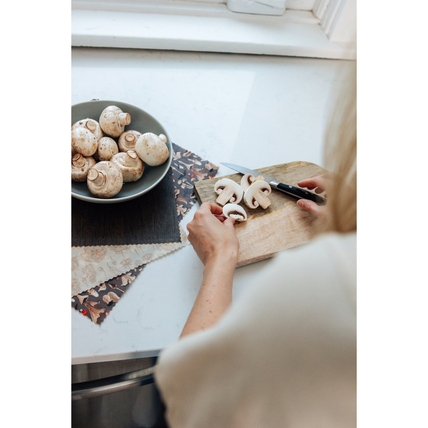 Beeswax Food Wraps: Mushrooms Set of 3