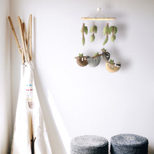 Load image into Gallery viewer, Sloths Felt Nursery Mobile
