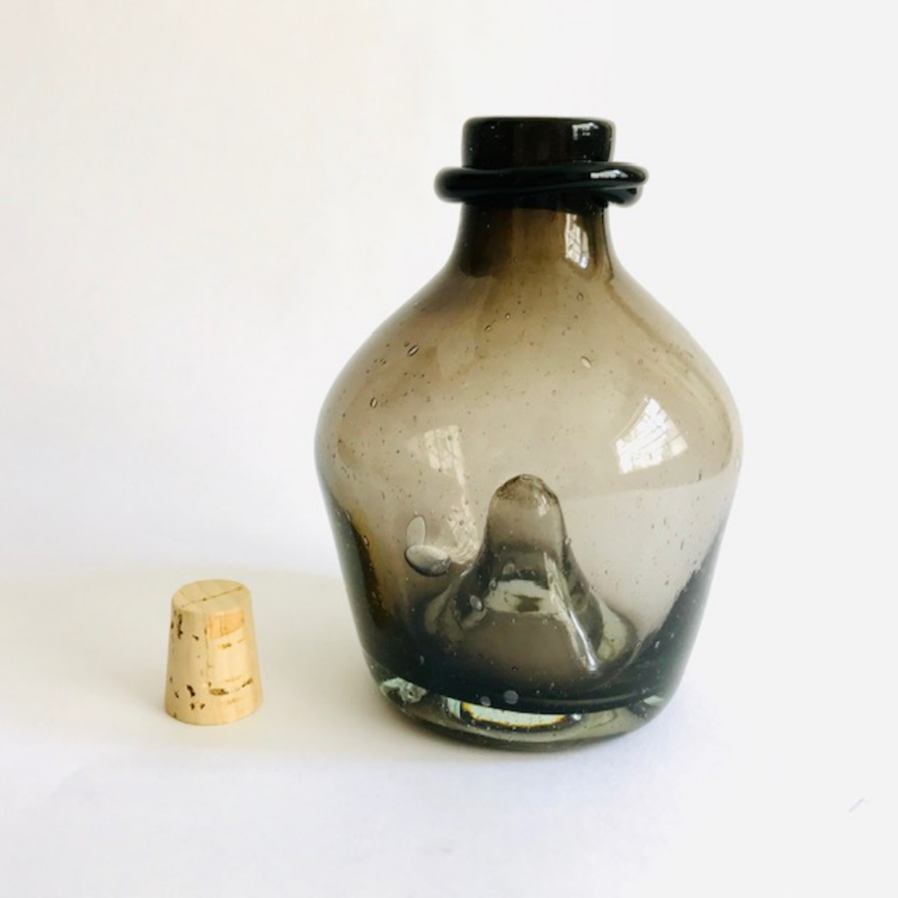 HAND-BLOWN WASP CATCHER MEZCAL BOTTLE