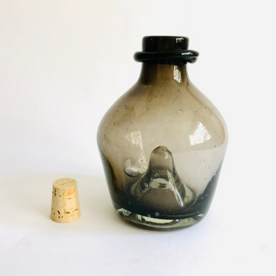 HAND-BLOWN WASP CATCHER MEZCAL BOTTLE