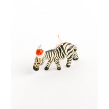 Load image into Gallery viewer, Santa&#39;s Little Zebra Hand-carved Ornament
