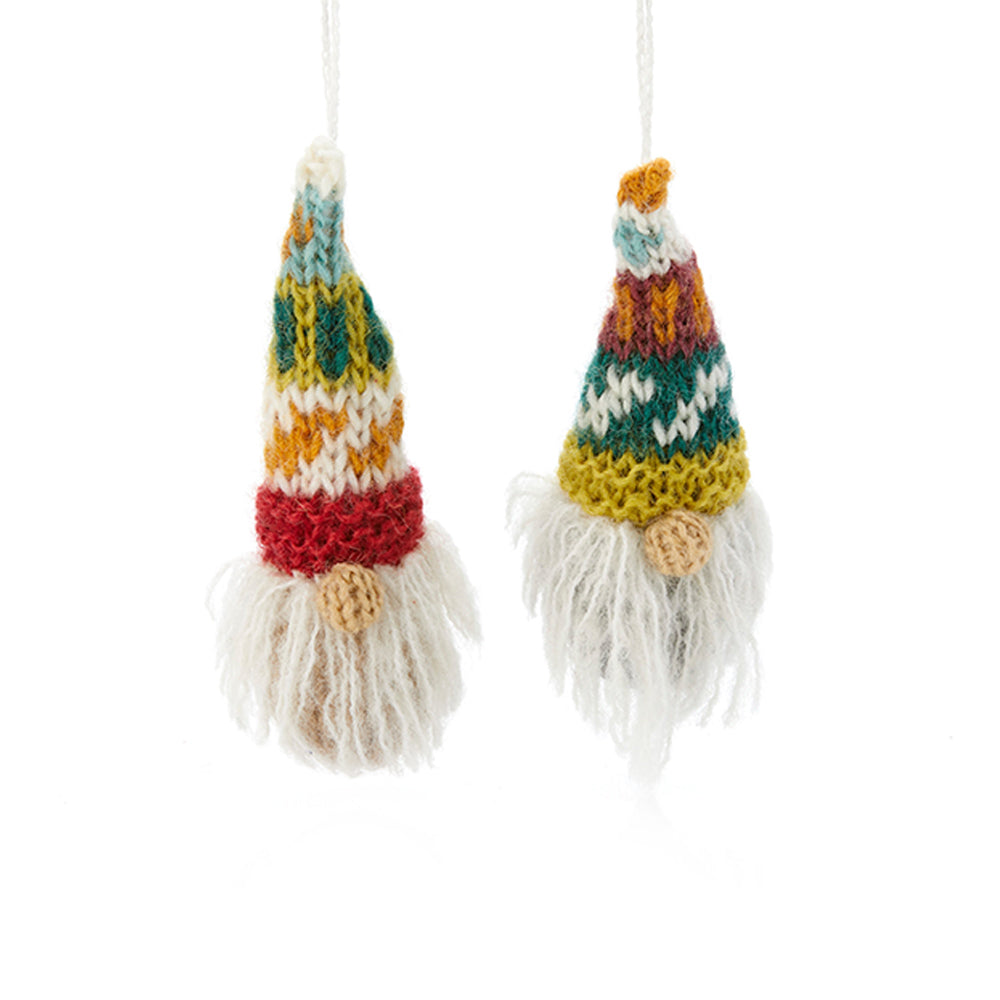 Knitted Gnome Ornaments