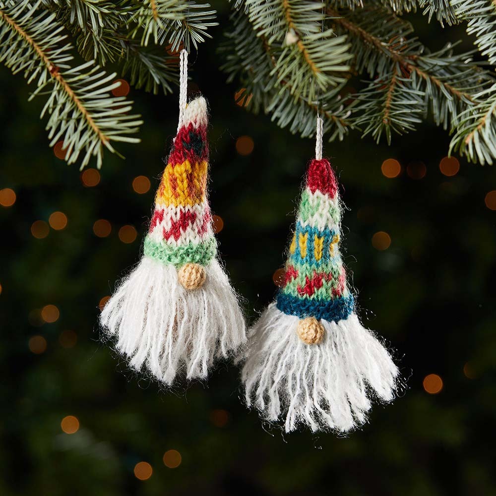 Knitted Gnome Ornaments