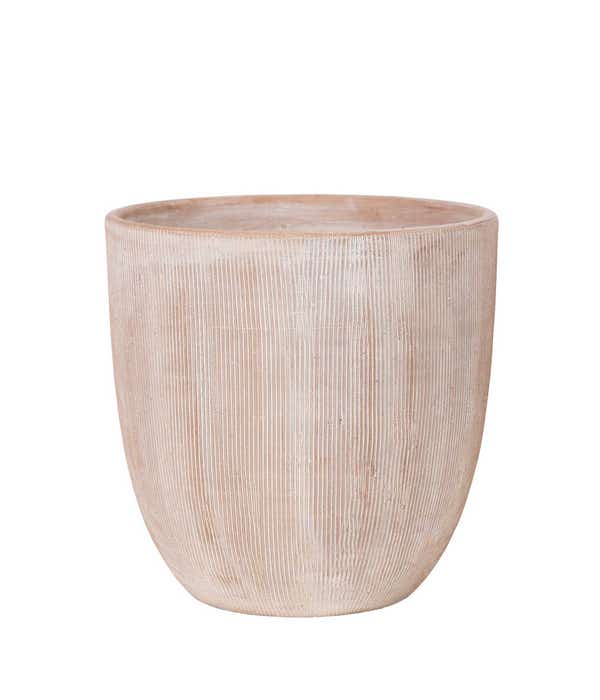 Combed Terracotta Planter 8"