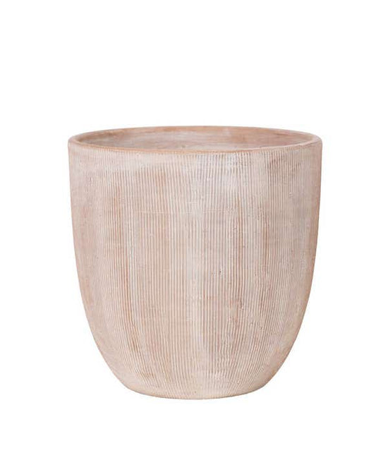 Combed Terracotta Planter 8"