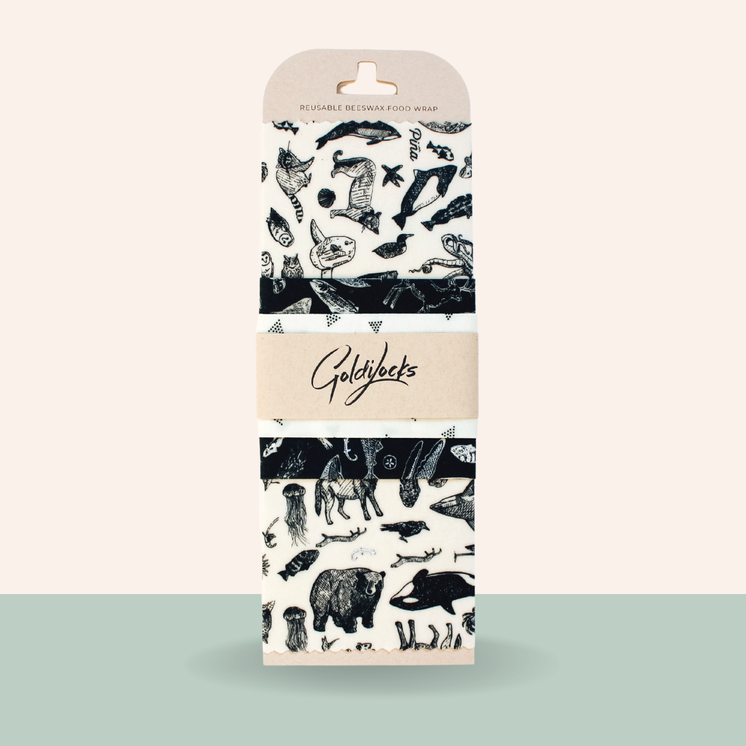 Beeswax Food Wraps: Species of Ucluelet Set of 3
