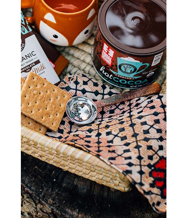 Copper and Silver Coffee Scoop