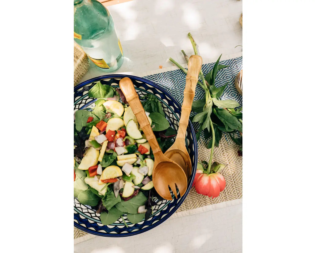 Teak Wood Salad Servers Set