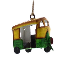 Load image into Gallery viewer, Painted Metal Tuk-Tuk Ornament
