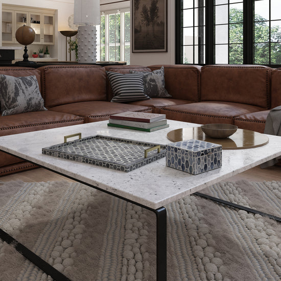 Gramercy Tray Medium in Grey & White