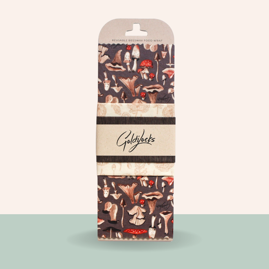 Beeswax Food Wraps: Mushrooms Set of 3