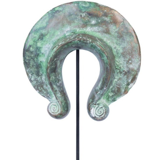 Benin Bronze Crescent Sculpture