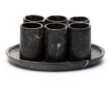 Load image into Gallery viewer, Black Marble Stone Shot Glasses Set (6 Pack)
