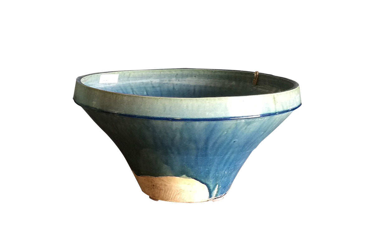 Weathered Blue Glazed Vase