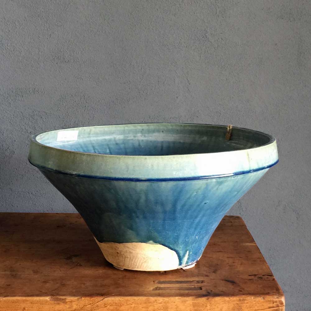 Weathered Blue Glazed Vase