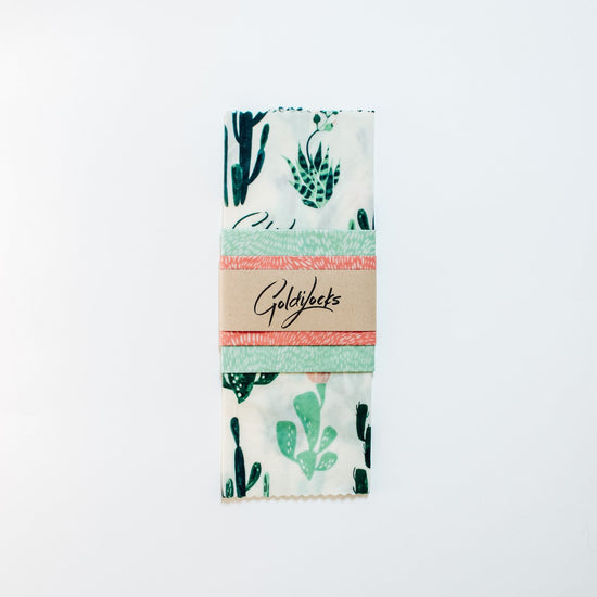 Beeswax Food Wraps: Cacti Set of 3