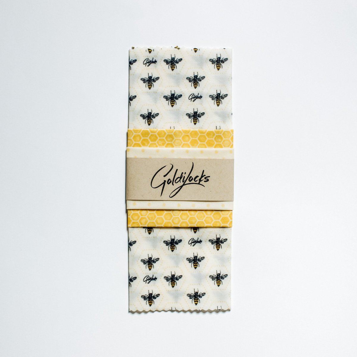 Beeswax Food Wraps: Honey Bees Set of 3
