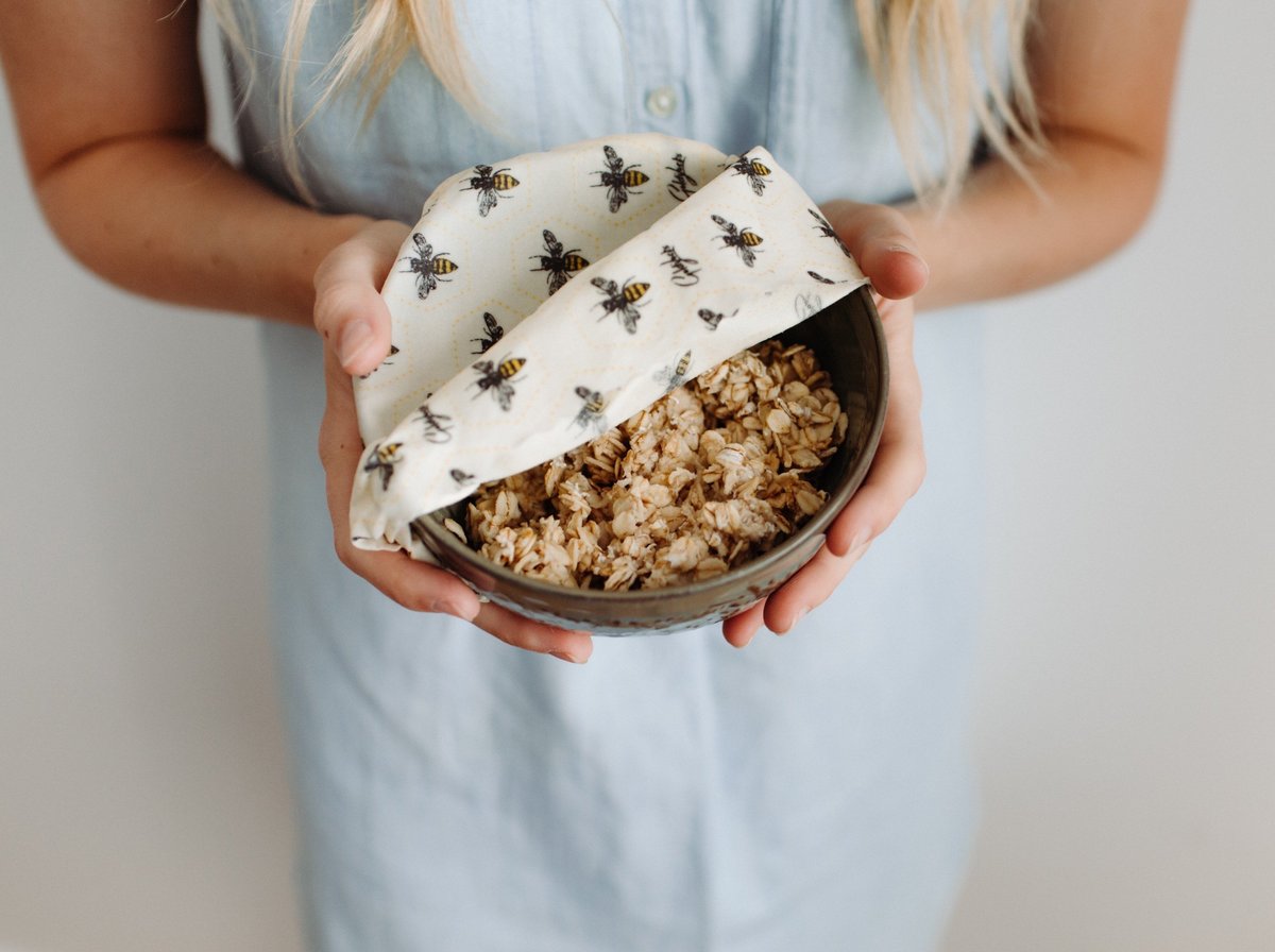 Beeswax Food Wraps: Honey Bees Set of 3