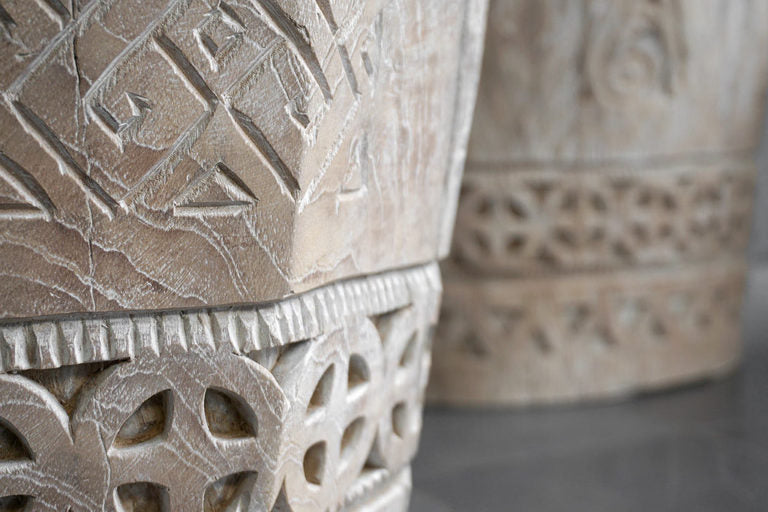 Carved Lesung Planter