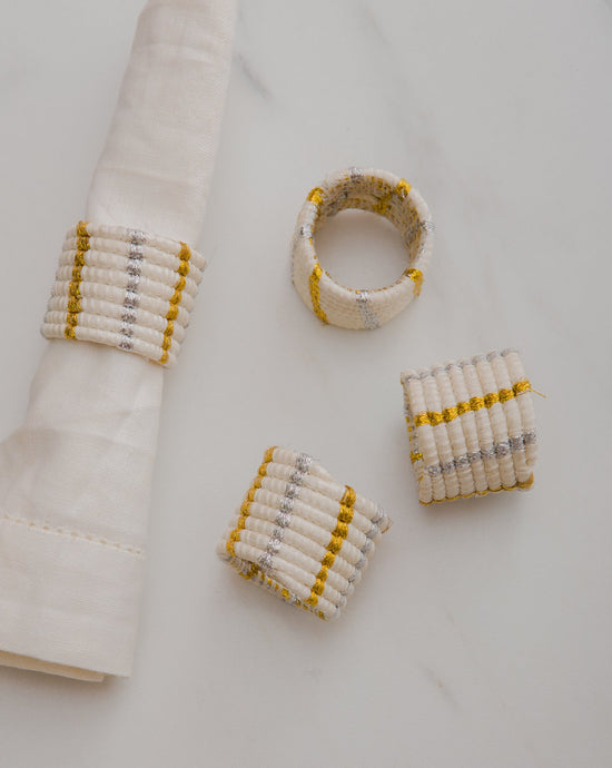 Handwoven Napkin Rings Set of 4