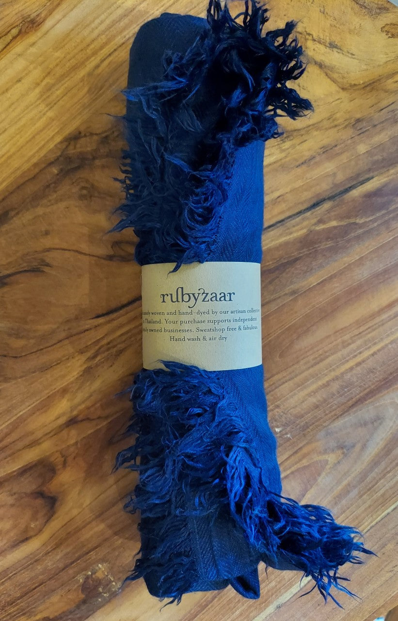 Luxe Navy Shawl