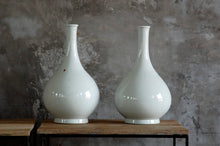 Load image into Gallery viewer, Large White Glazed Bottle Vase
