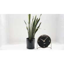 Load image into Gallery viewer, Black/Brown Agate Desktop Clock
