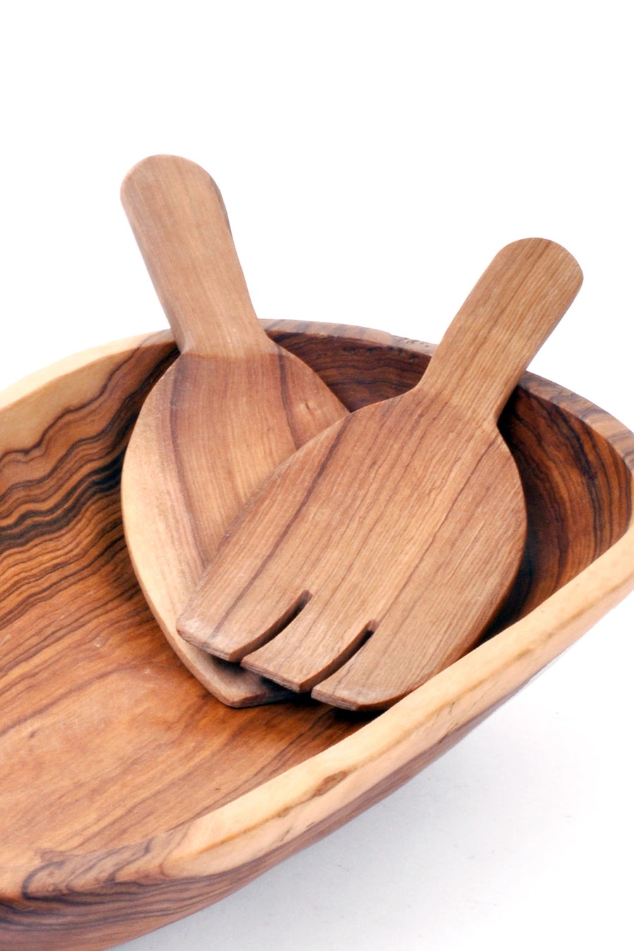 Wild Olivewood Salad Scoop Set