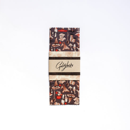Beeswax Food Wraps: Mushrooms Set of 3