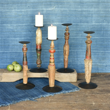 Load image into Gallery viewer, Gypsy Candle Holder, Turned Wood
