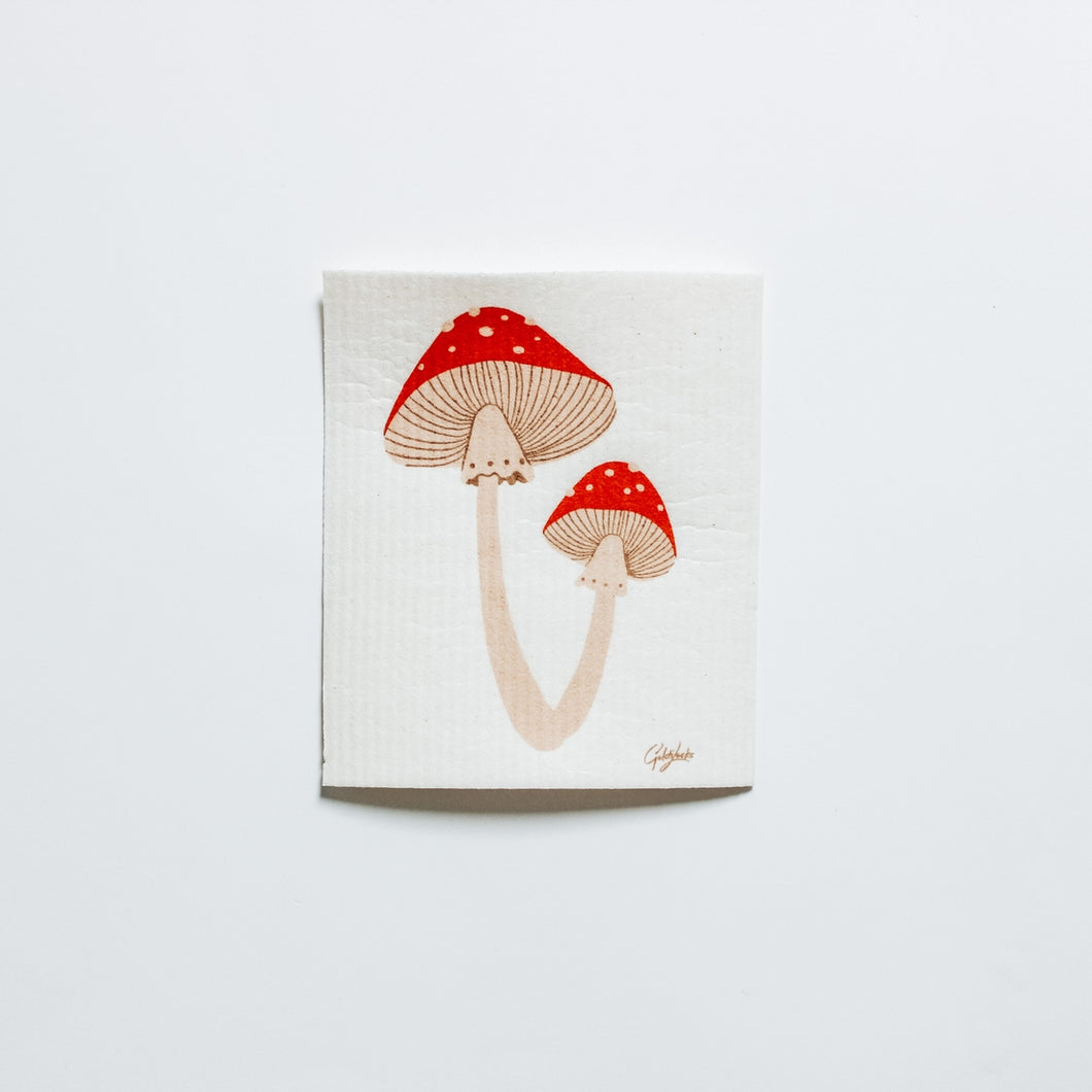 Swedish Dishcloth: Mushrooms