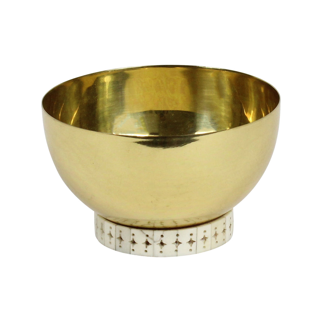 Brass & Natural Bone Chantilly Serving Bowl