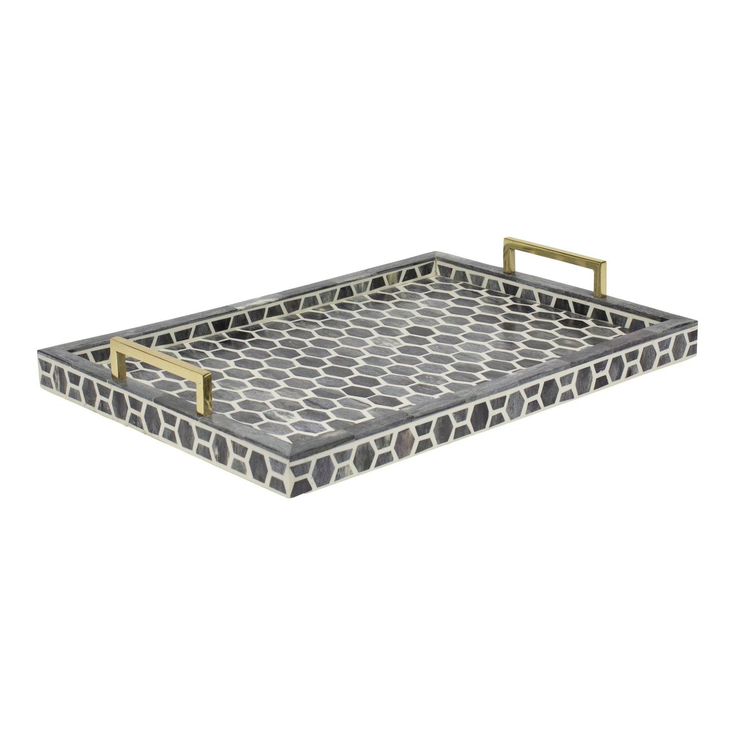 Gramercy Tray Medium in Grey & White