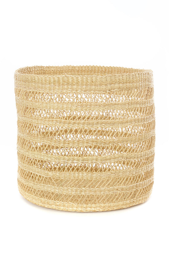 Lace Weave Basket Bins from Ghana